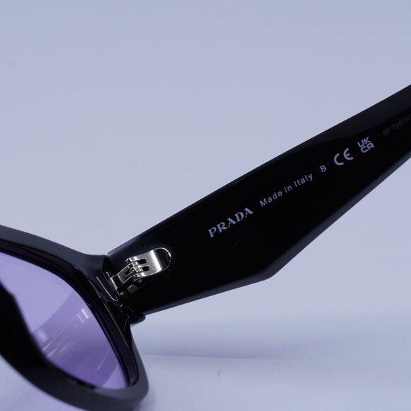 Prada PRB09S 16K40J Sunglasses Black Butterfly Frame, Violet Lenses